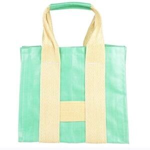 Comme Des Garcons Shirt Green And Yellow Large Poly Tote